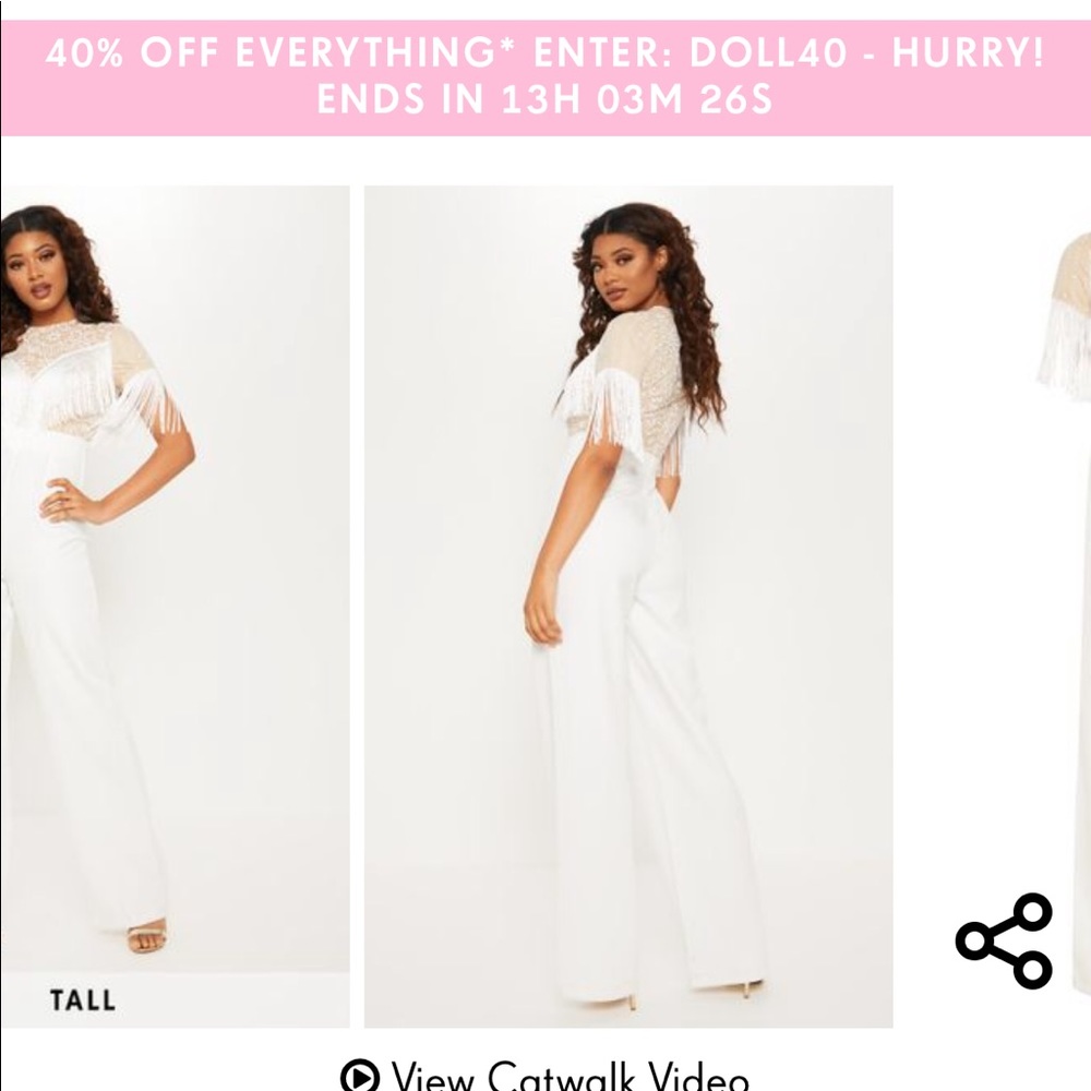 Pretty Little Thing fringe jumpsuit